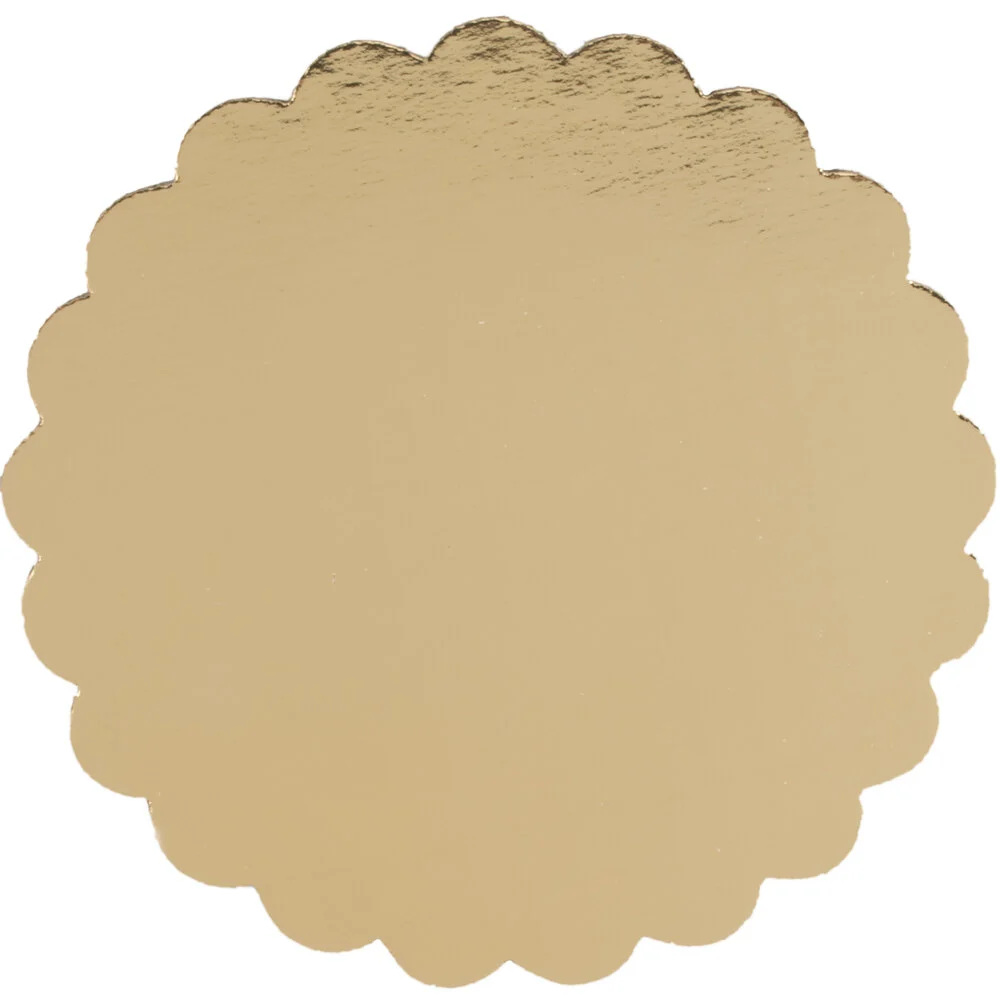 CAKE BOARD, Gold, Corrugated, Circle, 6", 200 ct /-cs