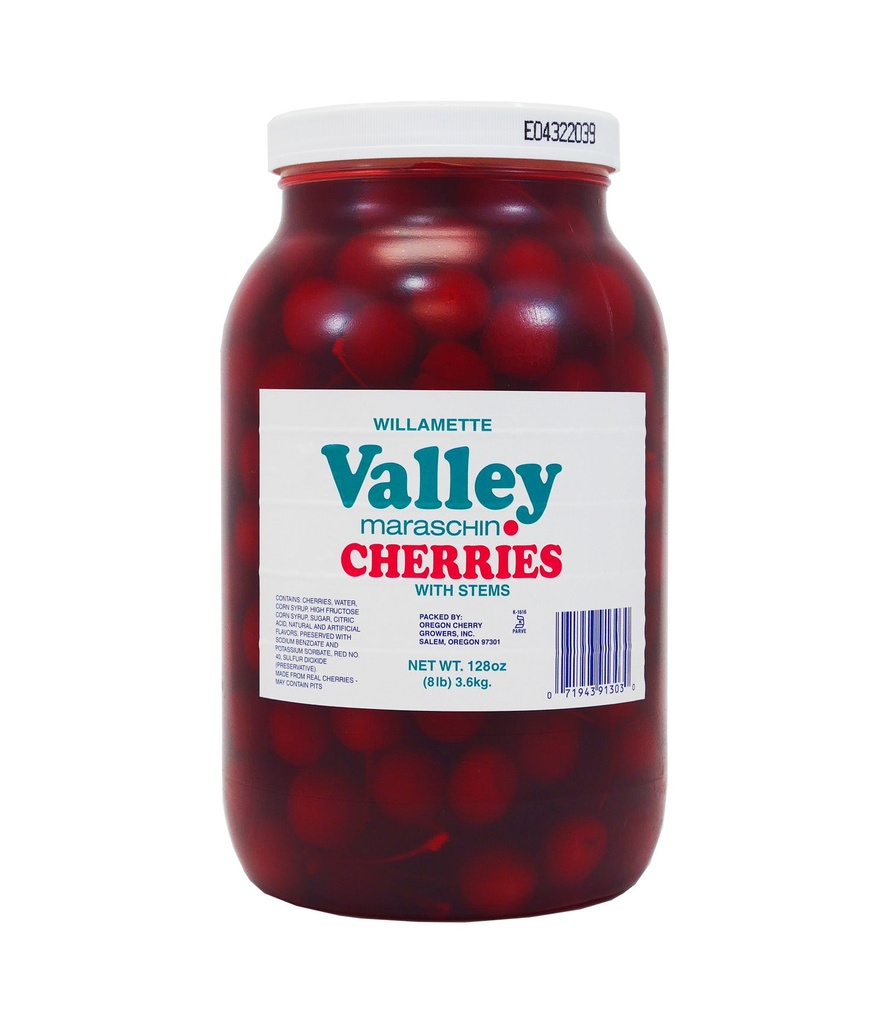 CHERRIES MARASCHINO, Valley, With Stems, Willamette, Country Barn, 4-8 lb