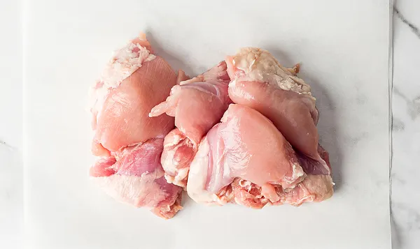 CHICKEN, Leg, Bnls, Young, Frozen, Case Farms, lb 