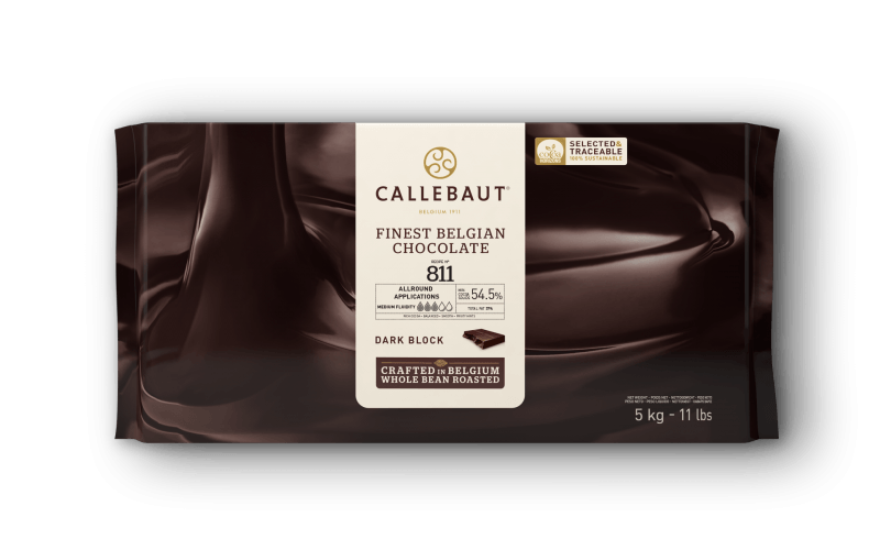 CHOCOLATE, Dark, Block # 811, Finest, Belgian, Callebaut, 11 lb 