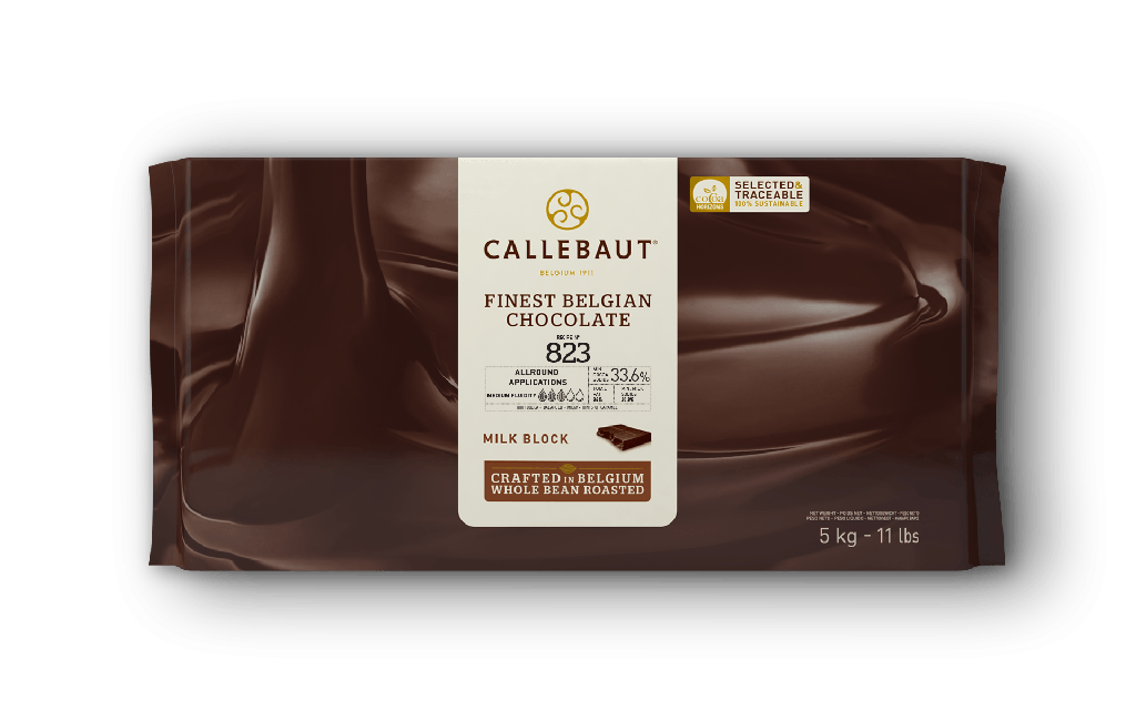 CHOCOLATE, Milk, Block # 823, Finest, Belgian, Callebaut, 11 lb