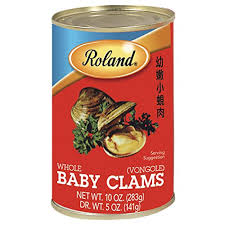 CLAMS, Baby, Whole Vongole, Roland, 10 oz