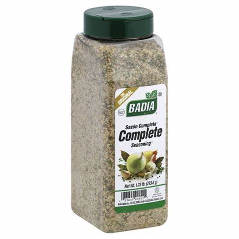 COMPLETE SEASONING, Blend, Spice,  GFS/Badia, 6-1.75 lb