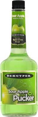 LIQUOR, Sour Apple, Pucker, Dekuyper, 1 lt