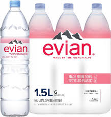 EVIAN, Water, Natural, Plastic, Btl., 12-1.5 lt  