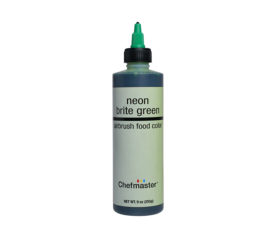 FOOD COLOR, Neon, Brite, Green, Airbrush, Chef Master, 9 oz