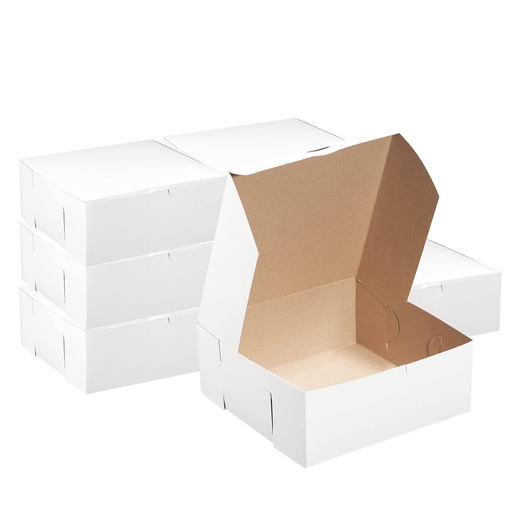 [99963-US] BOX, Cake, White, Carton, 10"x10"x 4", 125 ct /-cs