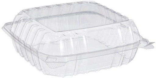 [9340-US] TO GO, Cont., 1Comp Plastic, Clear, (C95PST1), Hinged-Lid,  9.3"x 8.8"x 3", Dart, 200 ct /-cs