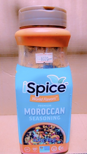 [8020-US] MOROCCAN, Seasoning, Blend, Premium, Ispice, World Flavours, 6-14.74 oz 