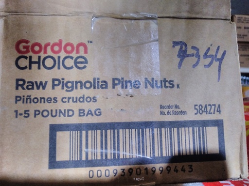 [7354-US] PINE NUTS, Raw, Pignolia, Gordon Choice, 5 lb
