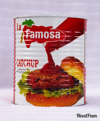 [7017-LC] TOMATO, Ketchup, Can, La Famosa, 12-875 gr 