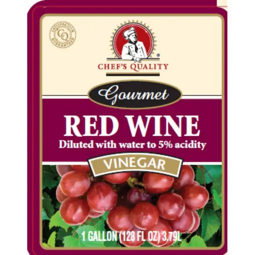 [7152-US] VINEGAR, Red Wine, Gourmet, Chef's Quality, 4-128 oz 