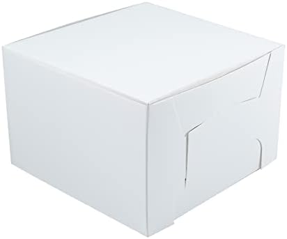 [9996-LC] BOX, Cake, White, Carton, 14"x 14"x 5", 50 ct /-cs