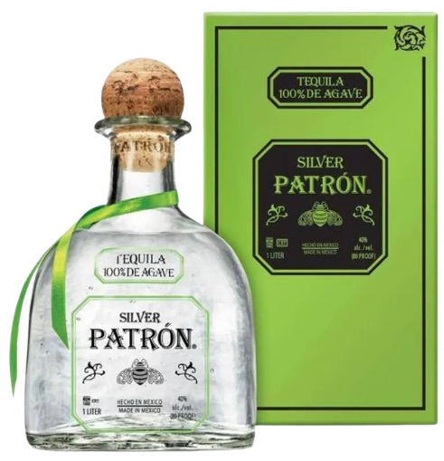 [1765-LC] TEQUILA, Silver, Agave, Patron, 1 lt