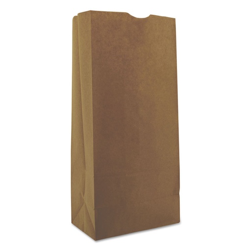 [9065-US] BAG, Paper, 20 lbs, Brown, Natural, Grocery, 8.18"x 5.25"x 16", 500 ct /-cs
