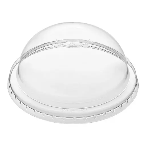 [9184-us] LID, 8/12 oz, Plastic, Clear, Dome, Yogurt, Without Hole, Choice, 1000 ct /-cs
