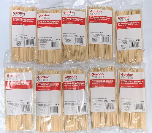 [99991-US] SKEWERS, Bamboo, 6'', GOrdon Choice, 16-100 ct 