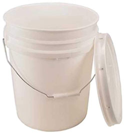 [7126-LC] BUCKET, Plastic, Empty, With Lid, 20 L