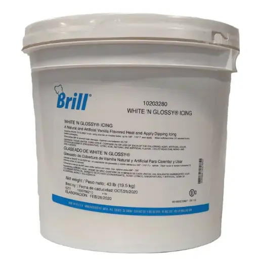 [7454-US] PASTE, Glossy, White N'', Icing, Brill, 43 lb