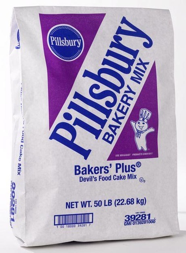 [7458-US] CAKE MIX, Baker's, Plus Devils, Food, Pillsbury, lb