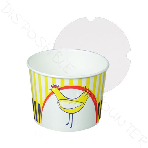 [99109-US] BUCKET CHICKEN, With Lid, 85 oz, DNF, Graphic, 200 ct /-cs 