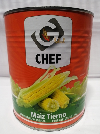 [5268-LC] CORN, Whole, Kernel, Chef, Global, 6 lbs