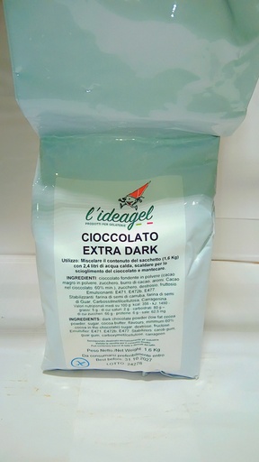 [7513-DR] CIOCCOLATO, Extra Dark, L'ideagel, 6-1.6 kg
