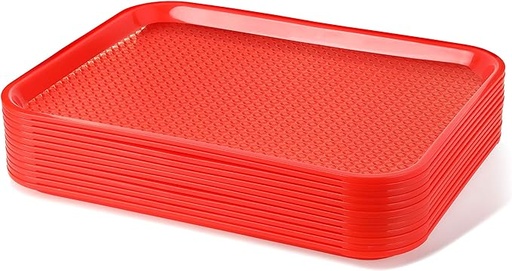 TRAY, Fast, Foodservice,12''x16'', Red Plastic, 24845Winco, ct