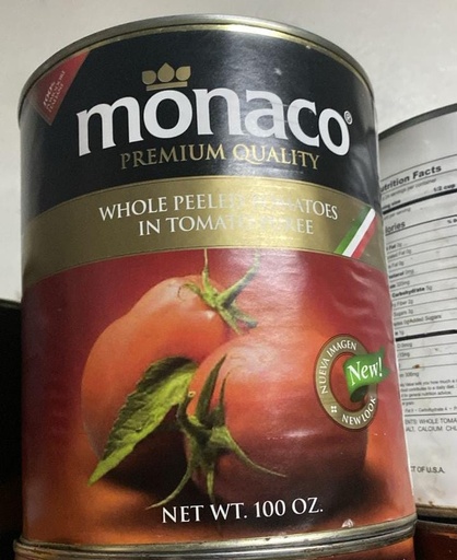 [7240-LC] TOMATO, Whole, Peeled, Monaco, Can, 6-100 oz