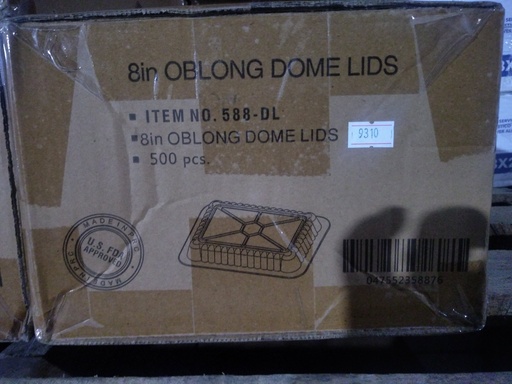 [9310-LC] TO GO, CONT., Lid 2.25",  Aluminum, Oblong, 588-DL, 500 ct 
