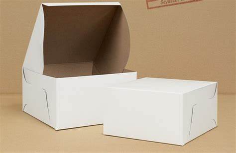 [100101-US] BOX, Cake, White, Carton, 9"x 9"x 5", 100 ct /-cs