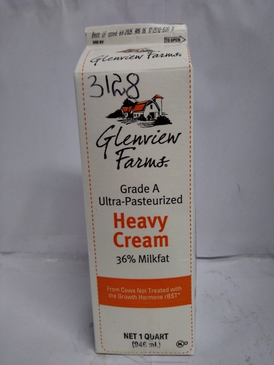 [3128-US] HEAVY CREAM, Glenview Farms, 12-32 oz 