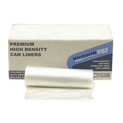 [9093-US] CAN LINERS, White, Premium, Victoria Bay, 16 gal, R2433N8,1000 ct /-cs