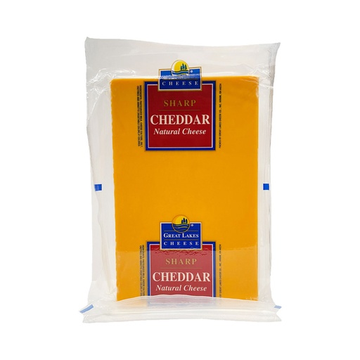 [3035-US] CHEDDAR, Cheese, Mild, Block, Yellow, Great Lakes, 1-10 lb