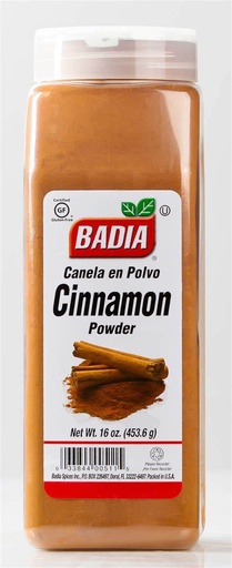 [8460-US/LC] CINNAMON, Powder, Spice, Badia, 6-16 oz 