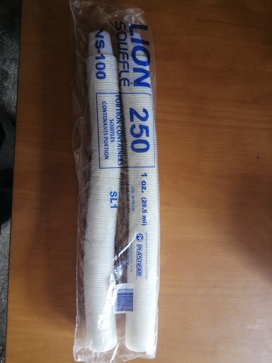 [9120-DR] CUP, 1 oz, Plastic, Translucent, Food, Lion, 20-250 ct