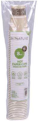 [9137-DR/LC] CUP, 8 oz, Paper, Hot, Drink, Bionature, 20-100 ct 