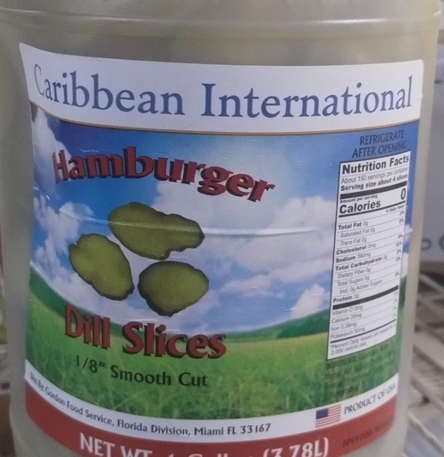 [5263-US] DILL, Hamburger, Slices, Caribbean, International, 4-1 gal 